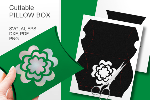 4 Petals Flower Window Pillow Favor Box