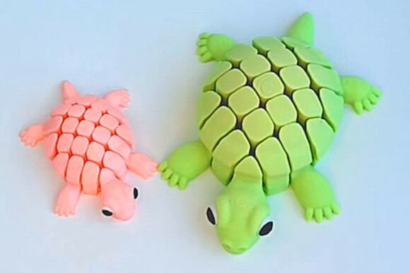 Articulated Turtle – Flexible Print Toy