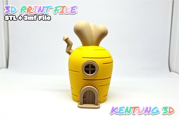 Carrot House STL Stylized Miniature