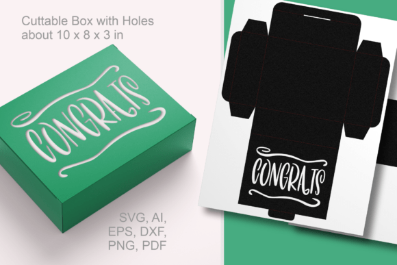 Congrats Text Cutout 1 Rect Favor Box – The Perfect DIY Gift Packaging Solution