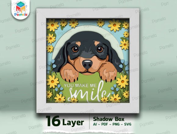 Crafting Joy: The Rise of the Dachshund Dog Shadow Box SVG