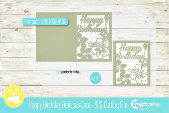 Creating Vibrant Birthday Cards with the Happy Birthday Hibiscus Card – SVG File