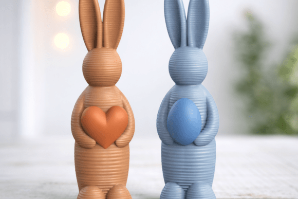 Easter Bunny Set Striped Holiday Decor: A Modern Twist on Springtime Tradition