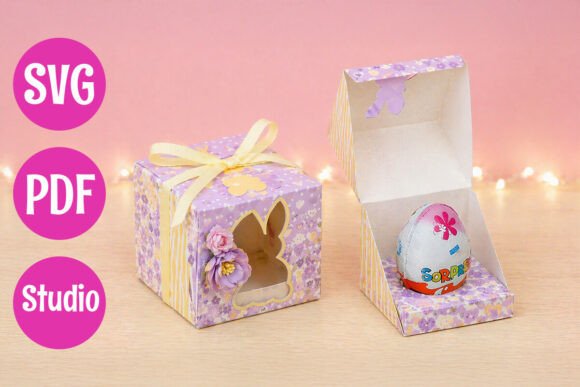 Easter Gift Box with Rabbit Shape