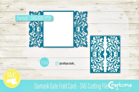 Exploring the Damask Gate Fold Card – SVG Cutting File for Sophisticated DIY Projects