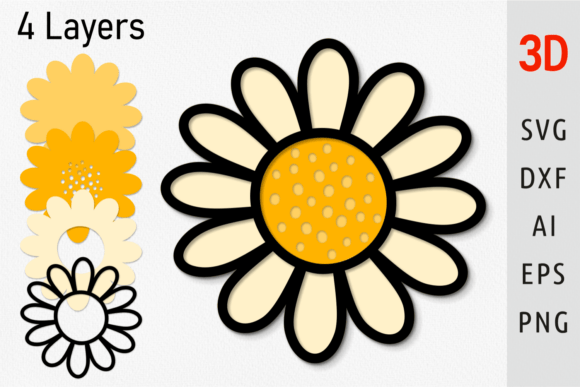 Exploring the Layered Flower SVG: A Multilayer Daisy SVG for Creative Projects