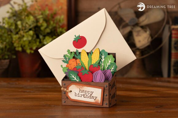 Farm Fresh Wishes Card SVG for Creative Greeting Projects