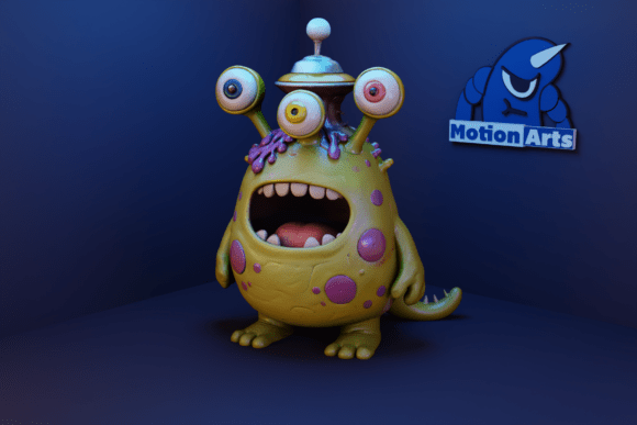 Funny Multi-Eyed Alien Monster: A Playful 3D Model with Practical Appeal
