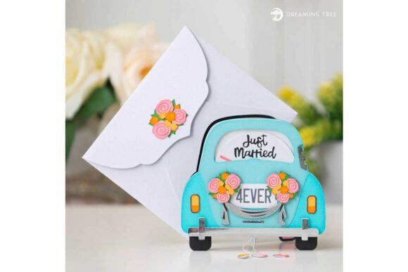 Just Married Reveal Card SVG: Celebrate Love with Style