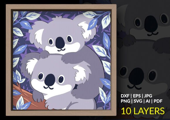 Mother Baby Koala Mother Day Shadow Box: A Timeless Tribute to Maternal Love