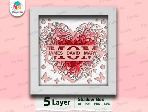 Mother's Day Shadow Box Paper Cut File: A Creative Way to Celebrate Mom