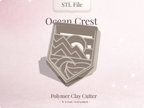 Ocean Crest Clay Cutter STL: Sunset Design