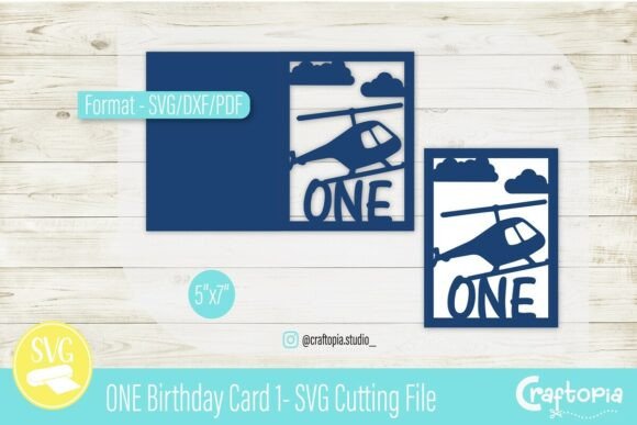 ONE BDay Boy Card – SVG Cutting File: Elevating First Birthday Crafting with Digital Precision