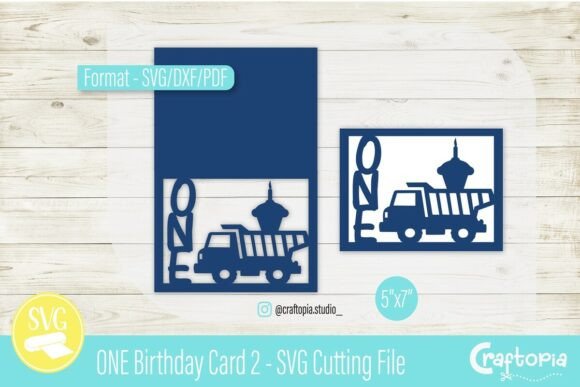ONE Birthday Card – SVG Cutting File