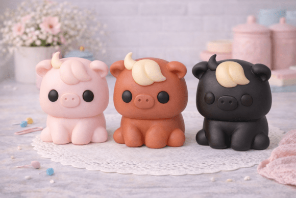 Pig Figurine STL for Cute Farm Animal Decor: A Practical Choice for 3D Printing Enthusiasts