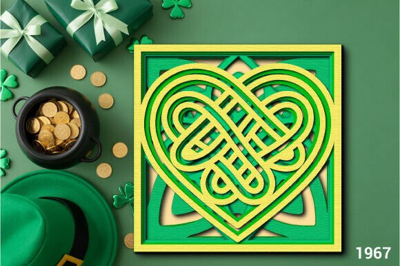 St. Patrick’s Shadowbox SVG Gift Card Design
