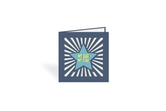 Star Dad Father’s Day Cutout Card: A Modern Touch for Personalized Celebrations