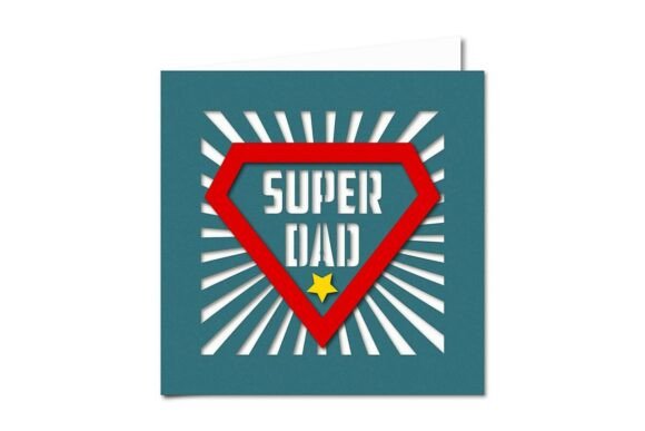 Super Dad Father’s Day Cutout Card: A Modern Touch for Handmade Celebrations