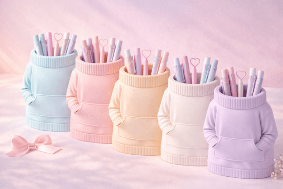 Sweater Pen Holder Desk Organizer STL