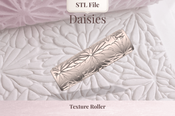 Texture Roller STL – Daisies: Elevate Your Polymer Clay Designs