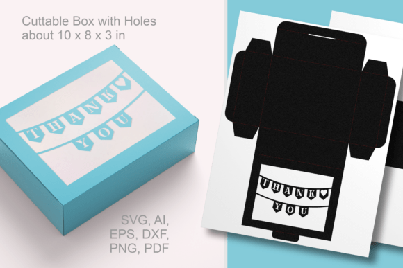 Thank You Banner Rectangular Favor Box